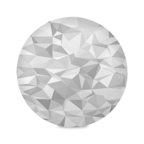 15.4inch Round Placemats, DIY Printing Design, Suitable for Kitchen, Table Party Decoration White