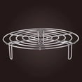 thumbnail image 1 of 15.5-27.5cm Stainless Steel Steamer Rack Heavy Duty Round Durable Pot Pan Pressure Cooker Trivet Kitchen Cookware Accessories, 1 of 10
