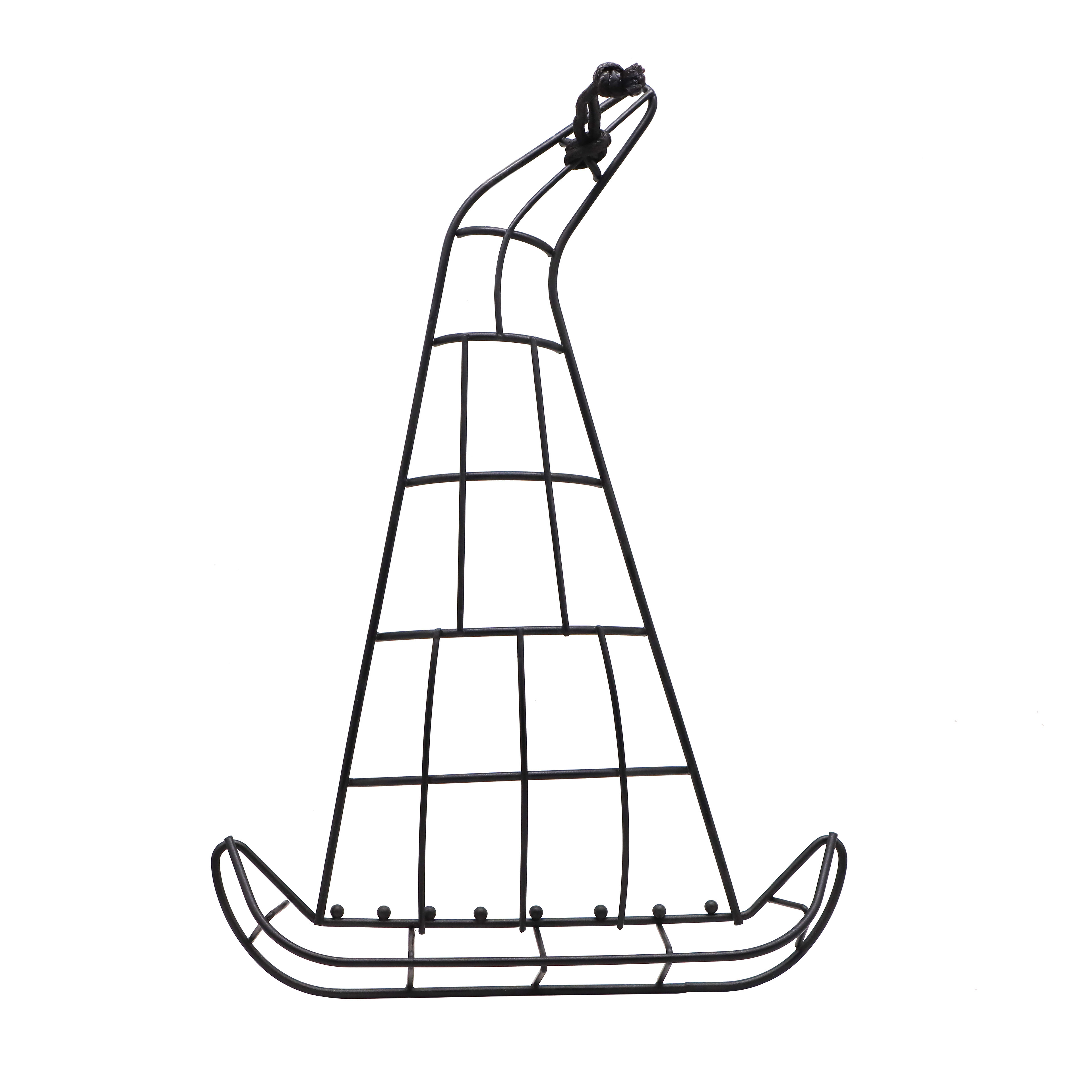 15.5" Black Metal Witch Hat Wreath Form by Ashland-Halloween Home Decor