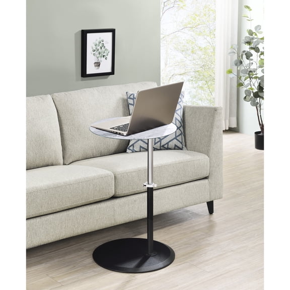 15.5" Gray Marble Top - Clamp - Controlled Height - Indoor Space - Light and Durable