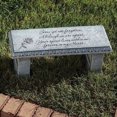 thumbnail image 1 of 15.5" Gray Rectangular Memorial Christmas Outdoor Garden Bench, 1 of 1