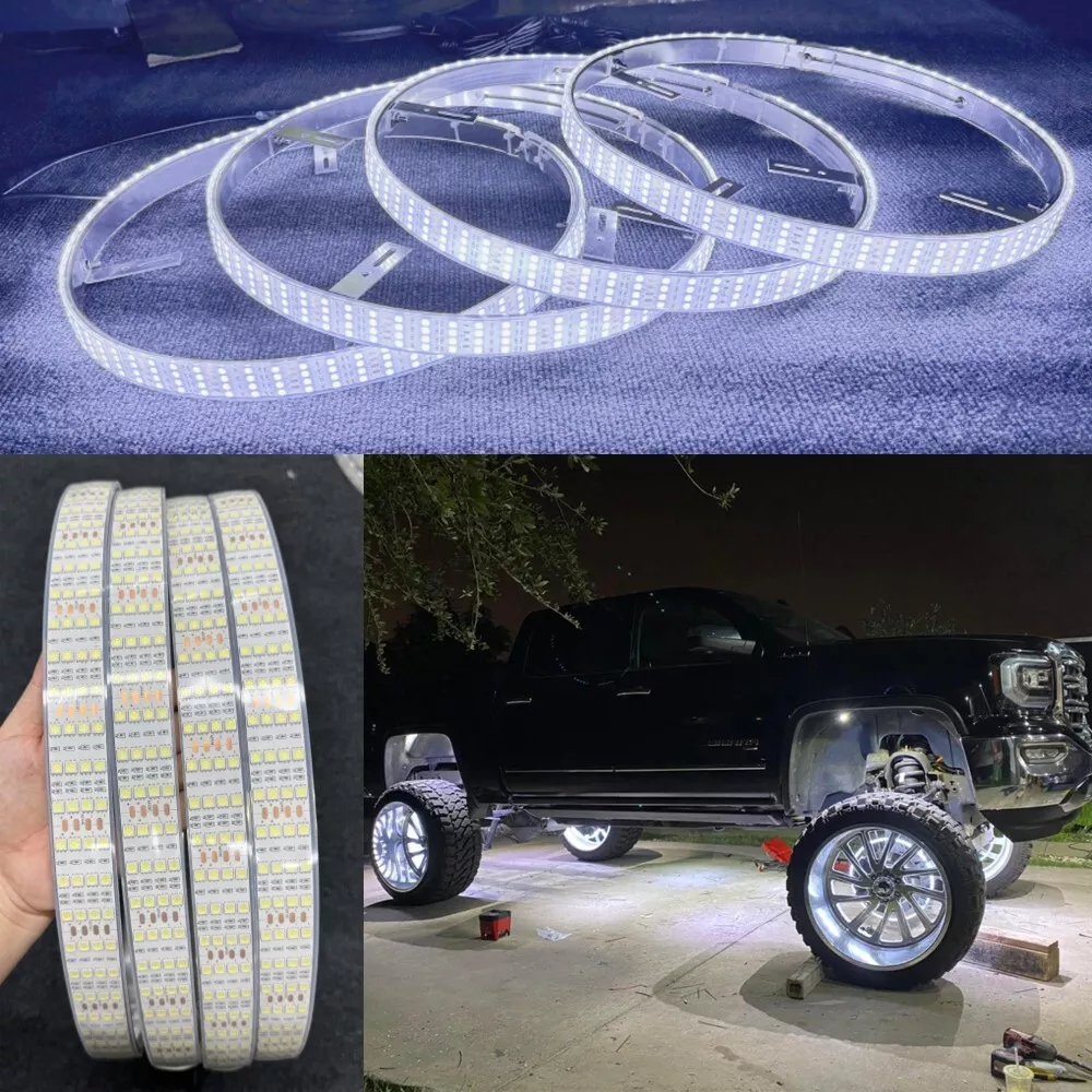 Custom Car Lighting 4 Rolls 15.5 Inch Wheel Rim Lights - Bluetooth ...