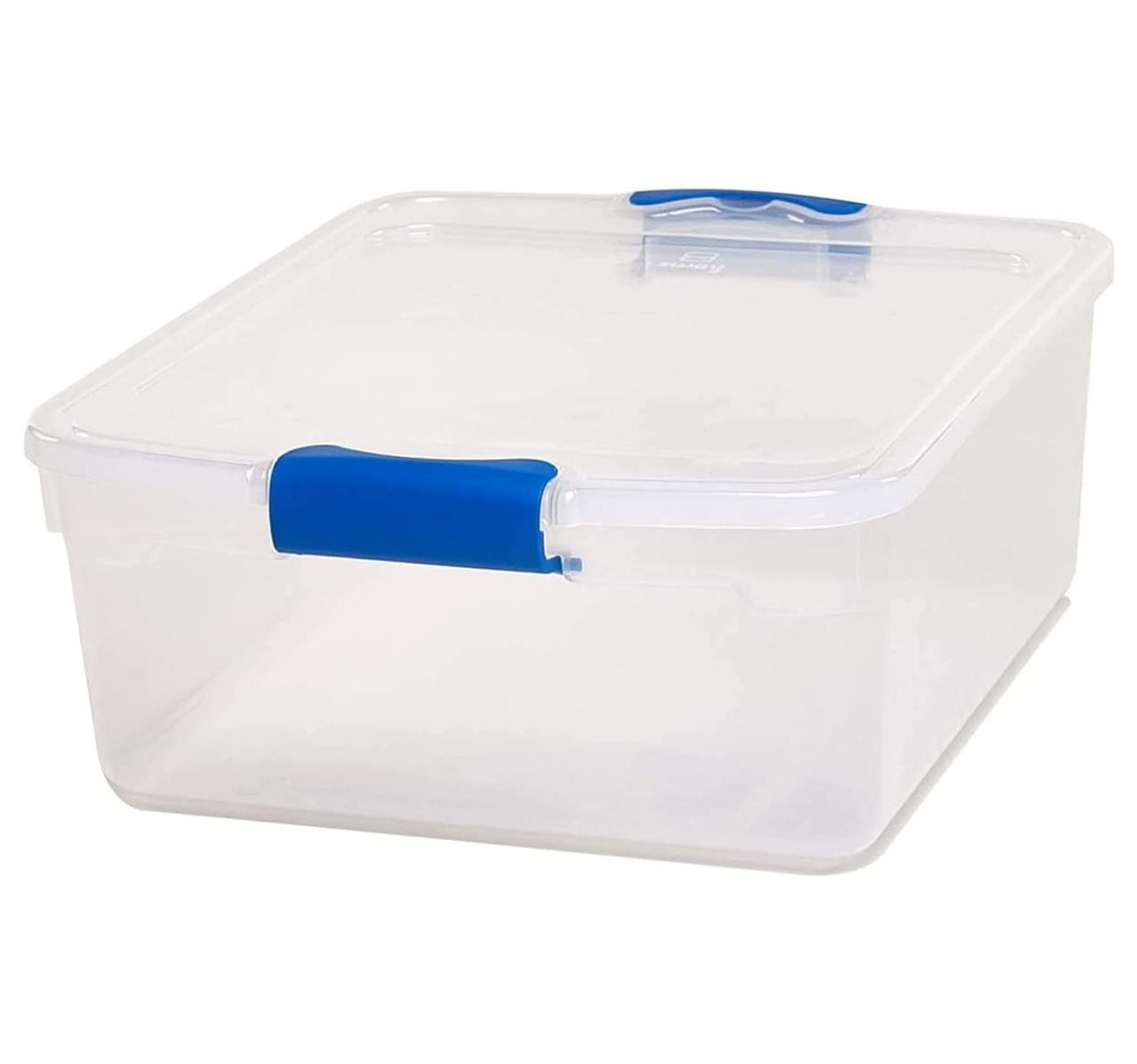 15.5Quart Plastic Storage Bins with Latching Lids, Stackable Clear