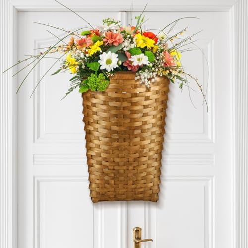 15.5 x 10 x 7.5 Inch Front Door Basket Woven Wall Hanging Basket Hanging Storage Decor Farmhouse Decor Crafting DIY for Front Door(15.5 x 10 x 7.5 Inch,Classic Style)$$Home Decor, Kitchen, & Other