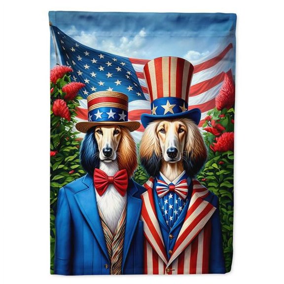 15.5 x 11.25 in. Unisex All American Afghan Hound Polyester Fabric Garden Flag