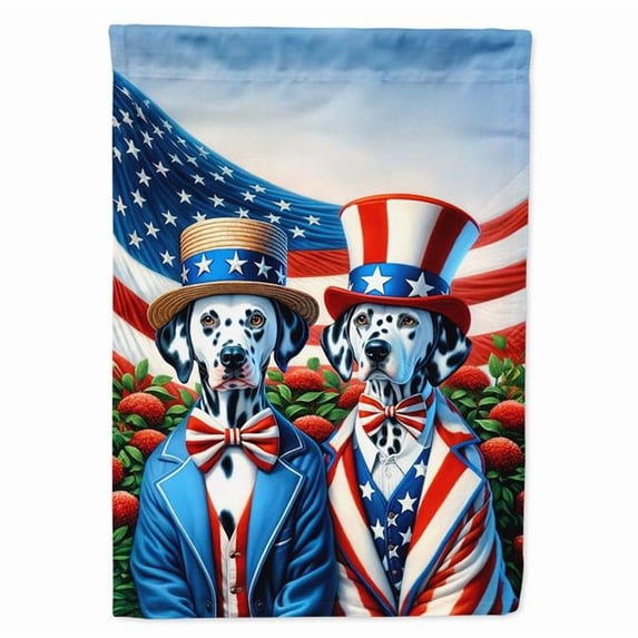 15.5 x 11.25 in. Unisex All American Dalmatian Polyester Fabric Garden Flag