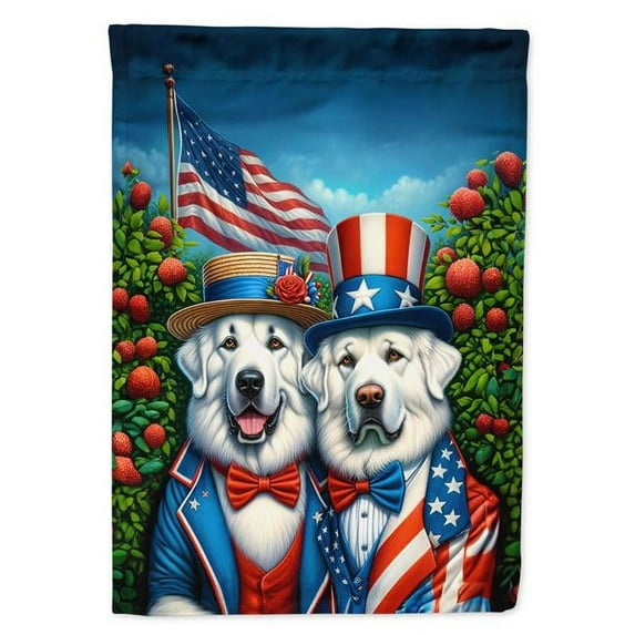 15.5 x 11.25 in. Unisex All American Great Pyrenees Polyester Fabric Garden Flag