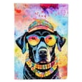 thumbnail image 1 of 15.5 x 11.25 in. Unisex Black Labrador Hippie Dawg Garden Flag, 1 of 1