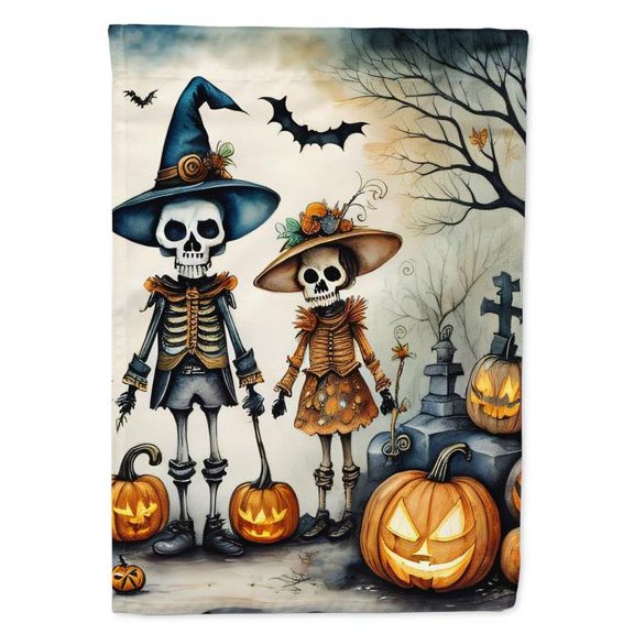 15.5 x 11.25 in. Unisex Calacas Skeletons Spooky Halloween Garden Flag