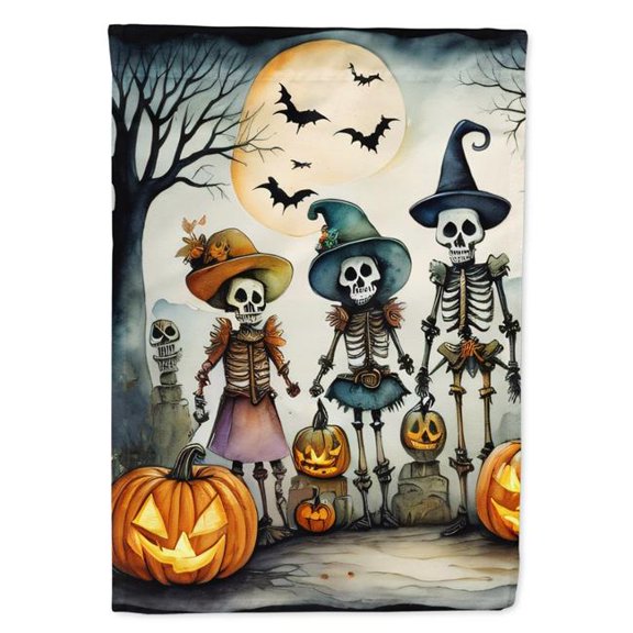 15.5 x 11.25 in. Unisex Calacas Skeletons Spooky Halloween Garden Flag