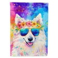 thumbnail image 1 of 15.5 x 11.25 in. Unisex Samoyed Hippie Dawg Garden Flag, 1 of 1