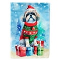 thumbnail image 1 of 15.5 x 11.25 in. Unisex Shih Tzu Christmas Polyester Fabric Garden Flag, 1 of 1