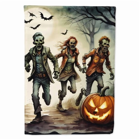 15.5 x 11.25 in. Unisex Zombies Spooky Halloween Garden Flag