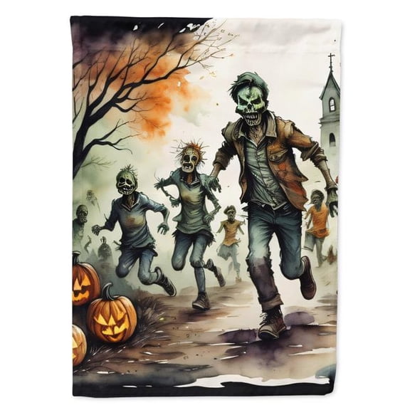 15.5 x 11.25 in. Unisex Zombies Spooky Halloween Garden Flag