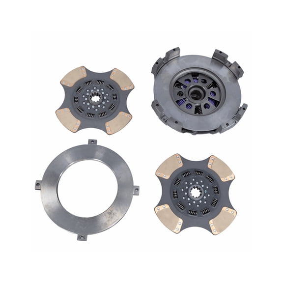 15.5" x 2" Heavy Duty Dual Plate EZ Touch Clutch Assembly - Truck Clutch Assembly Replaces 108391-74 1686559C91 3130549 3135920 N10739174C R151406 RC018CX
