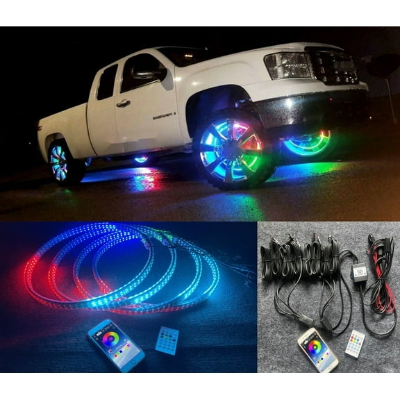 15.5" x4 DOUBLE ROW Double Sided LED IP68 Chasing Flowing Remote + Bluetooth APP