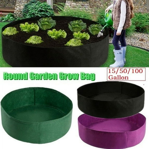 15/50/100 Gallon Plants Growing Bag Raised Plant Bed Garden Flower Planter Vegetable Box Planting Grow Bag (3 Size to choose)