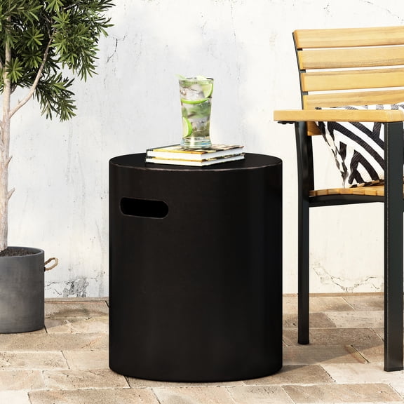 15.50" W x 15.50" D x 18.50" H - Simple Cylindrical Shape - Poolside - Ideal Size for Furniture