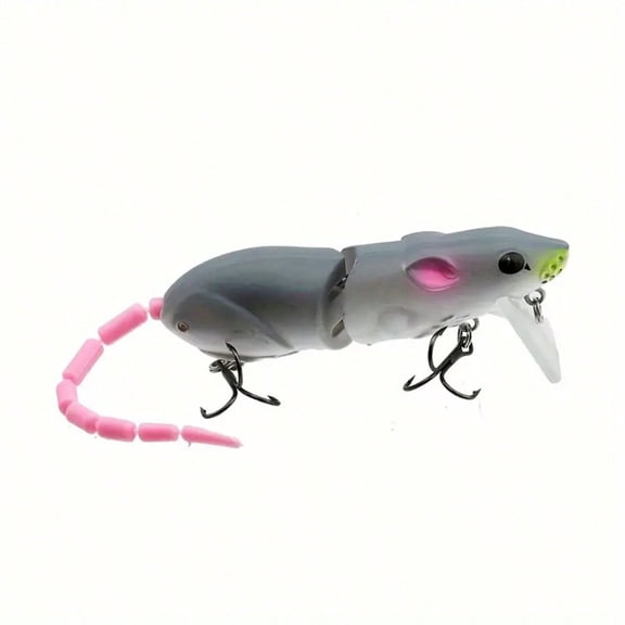 85mm Multi-Joint Mouse Lure, Lifelike Swimming Action for Aggressive Trout & Predators