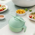 thumbnail image 1 of 15.5oz Instant Noodle Bowl Set - Wheat Straw Microwave-Safe Container with Lid, Chopsticks, Spoon & Fork, Leak-Proof Dorm/Camping Tableware (4 Colors), 1 of 5