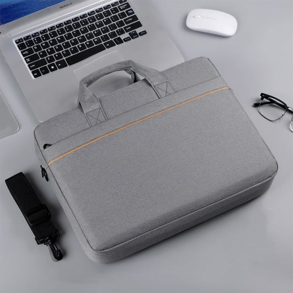 15.6 16 17 17.3 14 13 13.6 inch Laptop case Bag with Edge Protection, Computer Shoulder Carrying Briefcase (Gray)