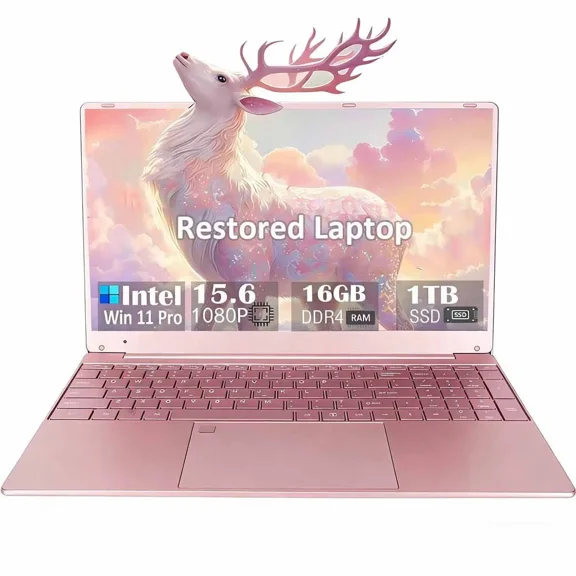 15.6" Business Laptop Computer Student Laptop Computer Windows 11 Pro 16GB RAM 1TB SSD 2.9 GHz Intel Celeron N5095 Backlit Keyboard WiFi 5 BT 5.0
