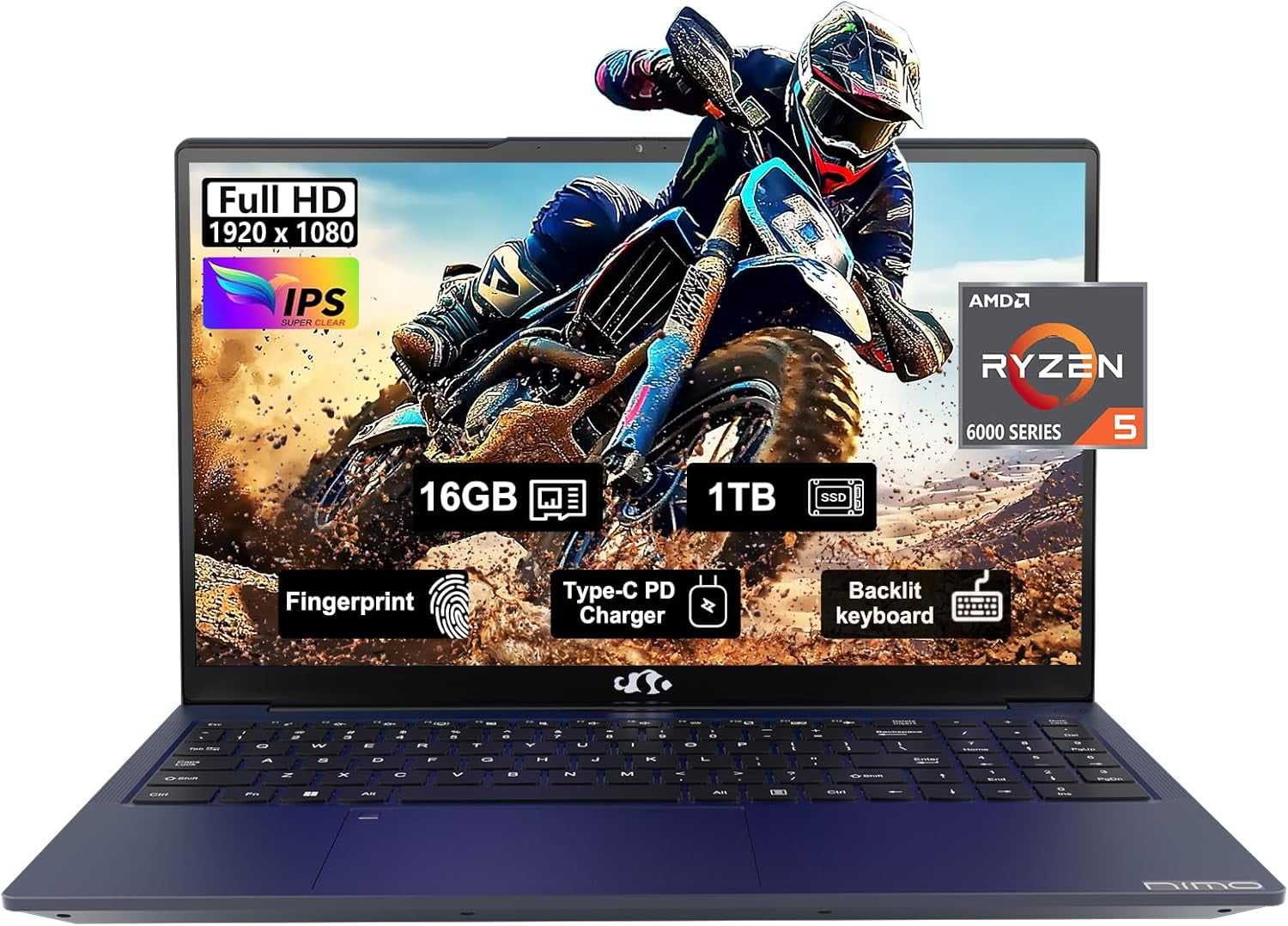 15.6 Business-gaming-Laptop, 6-Cores AMD Ryzen 5 6600H 660M 6nm