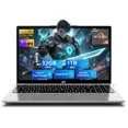 thumbnail image 1 of 15.6" FHD Business Laptop, AMD Ryzen 5(Beat i3-1215U, 4 Cores Up to 3.7GHz), 32GB RAM 1TB SSD, Student Laptop 65W Type-C Fingerprint Backlit Keyboard IPS-Computer, Wi-Fi 5 BT5.2 Silver, 1 of 7