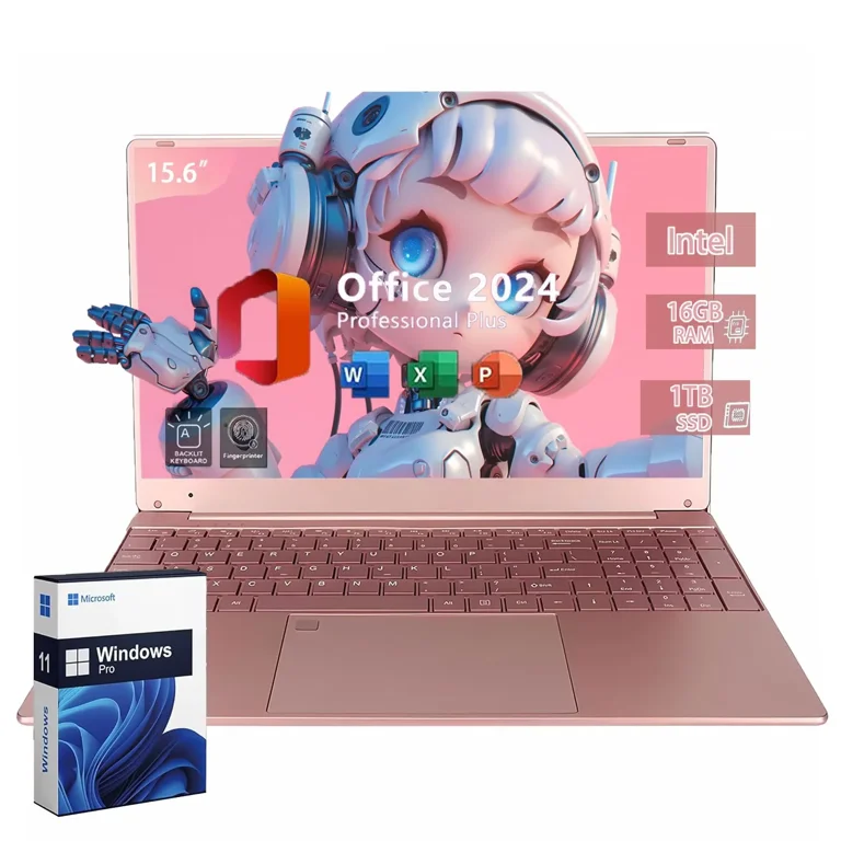 RULY FHD-IPS- Business Laptop Office 2024 Webcam Windows 11