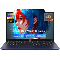 15.6" FHD IPS Gaming Laptop - AMD Ryzen 7 7735HS (8-Core) Computer with Radeon 680M , 32GB DDR5 RAM, 1TB SSD, Backlit Keyboard, ,100W Type-C ,Fingerprint
