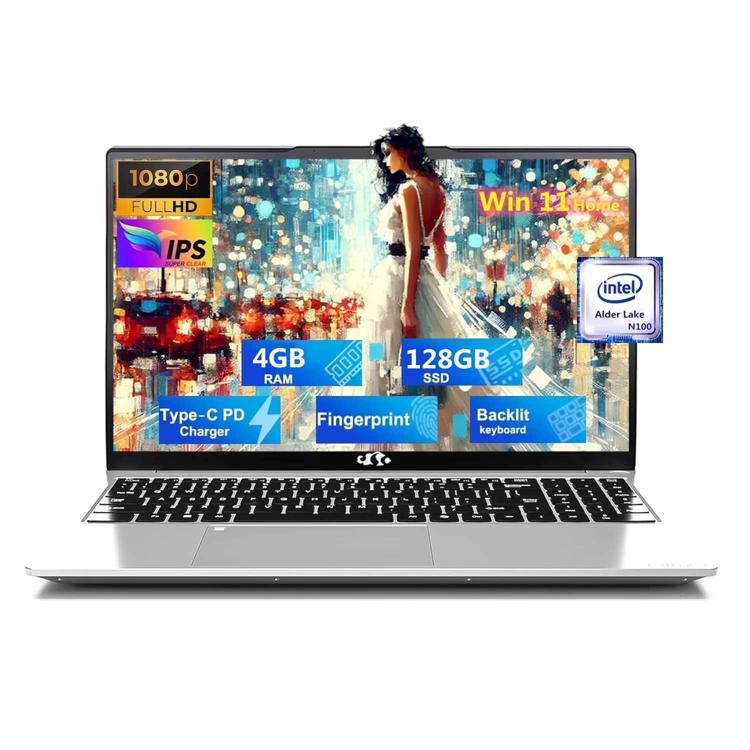 15.6'' FHD Laptop Computer, Windows 11, Intel N100 Processor(Beat