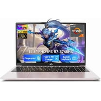 15.6" Gaming Laptop-IPS FHD, AMD Ryzen 7 8745HS Radeon 780M GPU (Beat R9 6900HX, up to 4.9GHz) 16GB DDR5 RAM 1TB SSD 100W Type-C Computer with Fingerprint USB-C 4.0 Backlit Keyboard