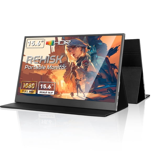 15.6" Gaming Monitor FHD IPS HDR, USB-C one-cable, PC/Mac/Phone/Switch, Smart Case,Laptop , low blue, work&game
