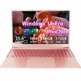 thumbnail image 1 of BULANUO 15.6" Pink Laptop Windows 11 Pro Office 2024 Intel Celeron ADL-N5095, 16GB RAM, 512GB SSD, Ultra-Thin and Lightweight student Notebook PC Computer for Work, Backlit Keyboard, WiFi5, BT 5.0, 1 of 10