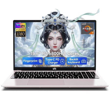 15.6" IPS FHD Gaming Laptop 16GB DDR5 RAM 1TB SSD AMD Ryzen 7 6800H (Beat i7-12700H, 8 Cores Up to 4.7GHz) AMD Radeon 680M GPU with 100W Type-C Backlit Keyboard Fingerprint RoseGold price history and forecast - Nimo N151