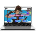 thumbnail image 1 of 15.6" IPS FHD Gaming Laptop, 6 Cores AMD Ryzen 5 6600H (Beat i7-1165G7 up to 4.5GHz) 32GB DDR5 RAM 1TB SSD 660M 6nm GPU-Computer with 100W Type-C Backlit Keyboard, Fingerprint Silver, 1 of 7