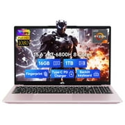 15.6 IPS FHD-Gaming-Laptop, 8 Cores AMD Ryzen 7 6800H 16GB DDR5 RAM 1TB SSD (Beat i7-12700H, Up to 4.7GHz) AMD Radeon 680M GPU-Computer with Backlit Keyboard Fingerprint,2 Years Warranty,Rose Gold
