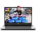 thumbnail image 1 of 15.6" IPS FHD Gaming Laptop, AMD Ryzen 5 6600H 6 Cores 32GB DDR5 RAM 1TB SSD (Beat i7-1165G7, Up to 4.5GHz) Radeon 660M GPU-Computer with 100W Type-C Backlit Keyboard Fingerprint Win 11 Gray, 1 of 7