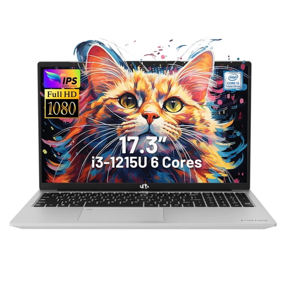 17.3"Laptop-Computer 16GB RAM 1TB SSD 2025 Newest Student-Laptop Intel Pentium 6 Cores i3-1215U(Up to 4.40 GHz)) Business-Laptop with Backlit Keyboard Fingerprint 2 Years Warranty,Silver