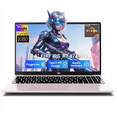 thumbnail image 1 of 15.6" IPS FHD Laptop 16GB RAM 512GB SSD AMD Ryzen 7 8745HS (4.9GHz, Beat R9 7940HS) with Radeon 780M WiFi 6E USB4 All-Day Battery 2-Year-Warranty RoseGold, 1 of 7