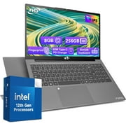 15.6" IPS FHD-Laptop, 8GB RAM, 256GB SSD, Intel 6-Cores i3-1215U Beat i5-1135G7, 65W Type-C, Fingerprint, Computer with Backlit Keyboard Fingerprint laptops for Business and Student Wi-Fi 6 Win 11