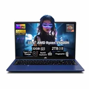 15.6 IPS FHD Laptop, AMD Ryzen 5 6600H 6-Cores 660M GPU 32GB DDR5 RAM 2TB SSDBeat i7-1165G7, Up to 4.5GHz Fingerprint Backlit Keyboard Computer with 100W GaN Type C