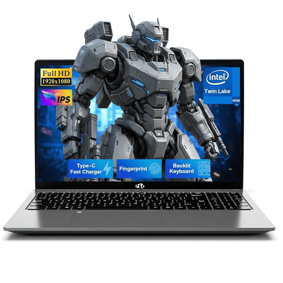 15.6" IPS FHD-Laptop Intel Pentium Quad Core N100 16GB RAM 1TB SSD (Beat to i3-1115G4 Up to 3.4GHz) with Backlit Keyboard Fingerprint Reader Windows 11