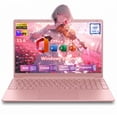 thumbnail image 1 of 15.6" IPS FHD Pink Laptop, Office 2024, Windows11 Pro, 8GB RAM 256GB SSD, Intel Core i3, Backlit Keyboard Fingerprint Reader, Thin and Light 2026 NEW Notebook PC computer for Girls and Lady, 1 of 7