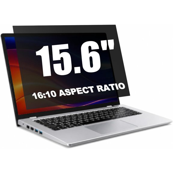 15.6 Inch Clip-On Privacy Screen Filter for 16:9 Computer Monitor, Removable Anti-Spy Privacy Shield, Anti-Glare & Blue Light Protection for Desktop Display