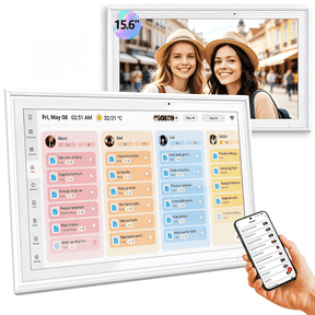 15.6 Inch Digital Calendar Wall Planner, 32GB Electronic Calendar, Intelligent Touch Screen, Integrating To-Do List/Meal Plan/Digital Photo Frame Functions, Helping You Easily Arrange Your Schedule