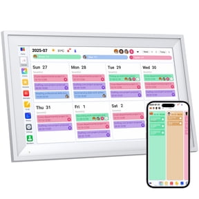 15.6 Inch Digital Calendar Wall Touch Screen Smart Family Planner & Chore Chart, HD Interactive Display, Wall Mount Included, No Subscription Needed, 3GB RAM 32GB Storage