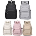 thumbnail image 1 of 15.6 Inch Laptop Backpack, Solid Color Oxford Large Capacity Daypack With Padded Compartment For School Work Business Trips And Hiking (Beige), 1 of 6