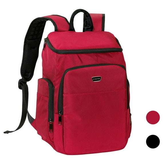 JINS&VICO Unisex Backpack with Laptop Compartment Lightweight Polyester, Red