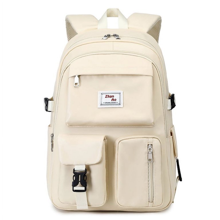 15.6 Inch Laptop Backpacks College Backpack Theft Proof Travel Backpack Large Bags for Teenagers Girls Women Students White